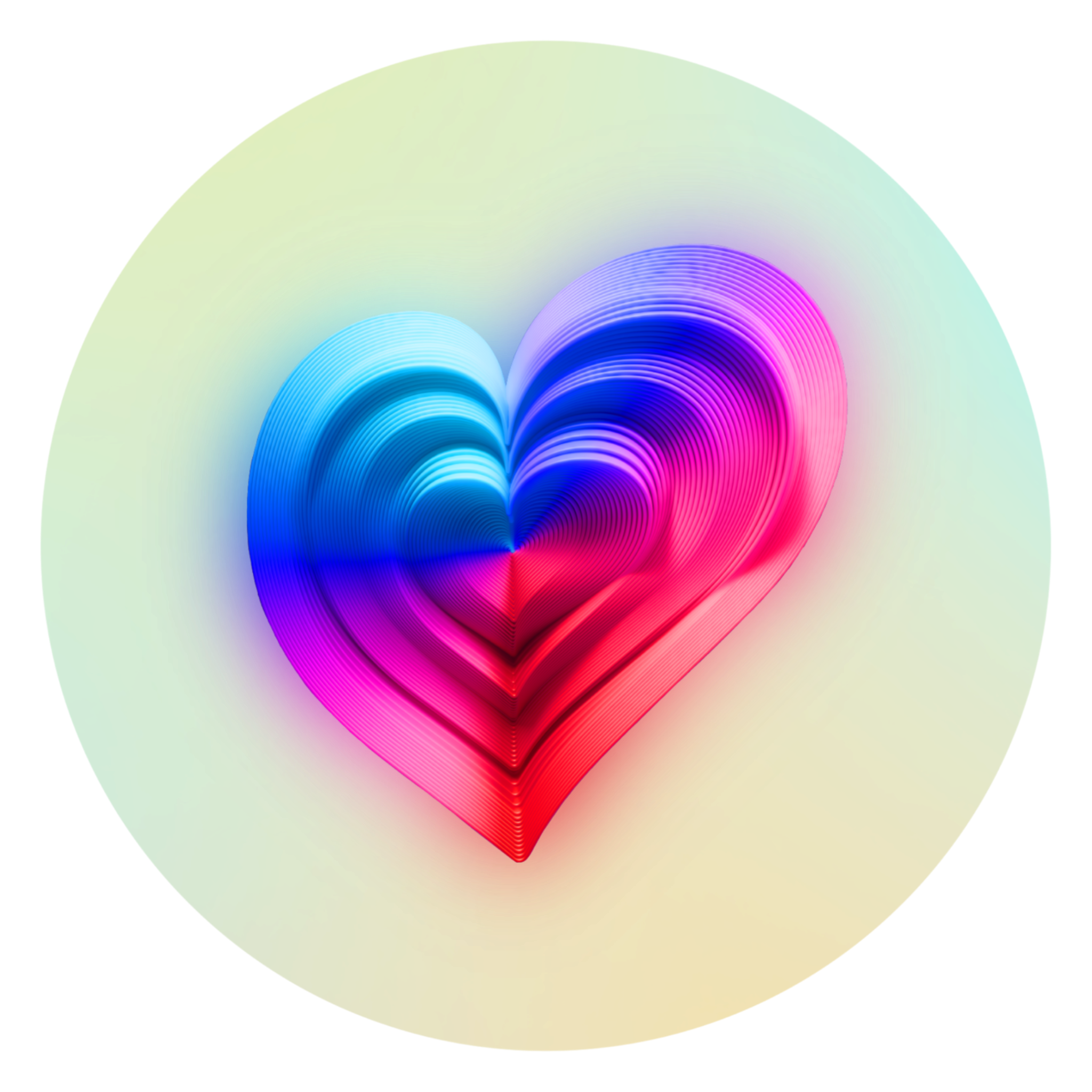 Das ESC-Herz-Logo vor einem grünen Hintergrund